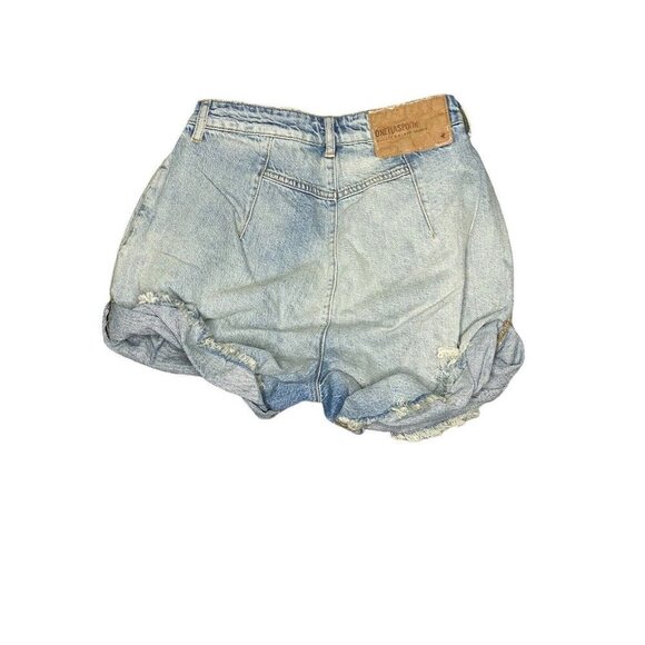 ONE TEASPOON REVOLVE Kansas Streetwalker Denim Shorts Size 25 NWT 80s Retro - Picture 2 of 6